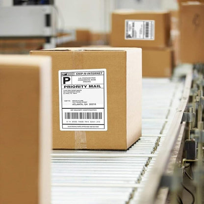 Shipping Labels with Rounded Corner, 8.27 x 5.32 Inches Half Sheet Self Adhesive Shipping Address Labels for Laser and Inkjet Printer, 200 Labels