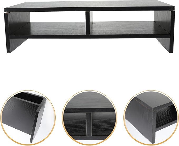 jojofuny Monitor Stand Desk Shelf Computer Lifting Rack Organizer for Office Workspace Storage and Elevated Laptop Support