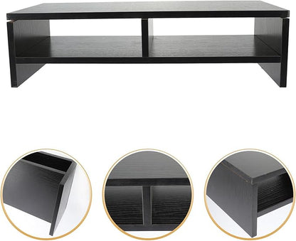 jojofuny Monitor Stand Desk Shelf Computer Lifting Rack Organizer for Office Workspace Storage and Elevated Laptop Support