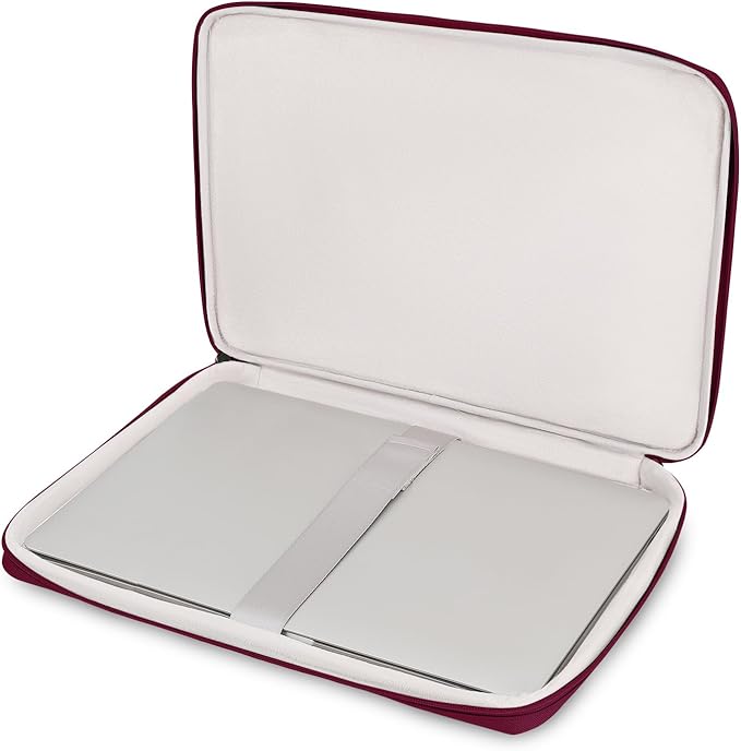 DOMISO Laptop Case Laptop Sleeve Cover Compatible with 15 inch MacBook Air M4/A3241 2025, M3/A3114,M2/A2941,15 inch MacBook Pro A1990 A1707,Compatible with Dell XPS 15 Plus with Small Case,Wine