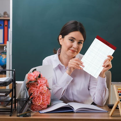 Grid Paper Pad 5x8 Inches, Graph Paper Pad 4x4, Grid Notepad, 36 Pack, 5x8 Graph Paper 1/4 Grid, Graphing Paper, Engineering Pad, 100 Sheets 200 Pages Perforated Pad for School, Home, & Office