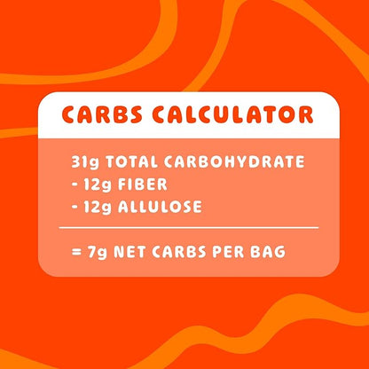 Blobs Gummy Candy 2g Sugar Healthy Gummies - Low Net Carb & Low Calorie - No Sugar Alcohols, Vegan, Gluten Free, No Dyes -1.8 oz per bag (Pack of 6) - Orange Peach Flavor