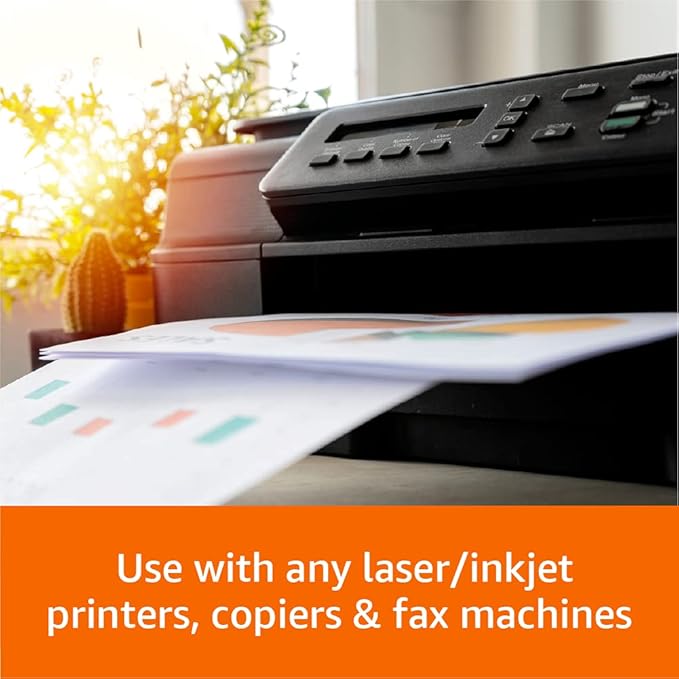 Amazon Basics 30% Recycled Multipurpose Copy Printer Paper, 8.5 x 11 Inches, 20 lb, 10 Ream, (5,000 Sheets), 92 Bright, White