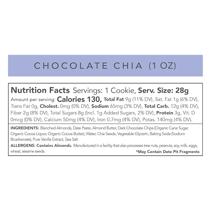 Love + Chew Superfood Soft Baked MINI Cookies, Chocolate Lover Variety, Plant Based Cookie Made With Almonds and Dark Chocolate for Kids and Adults, Vegan Snacks, Gluten Free, Paleo, Non GMO, 18 Pack