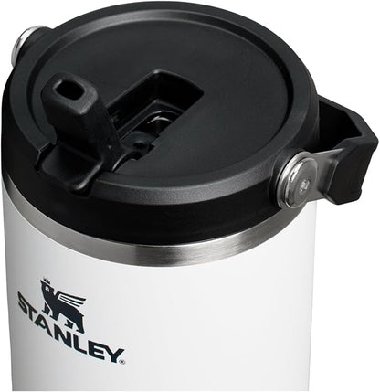 STANLEY IceFlow 2.0 Flip Straw Tumbler with Handle 40 oz | Twist On Lid and Flip Up Straw | Leakproof Water Bottle | Insulated Stainless Steel | BPA-Free | Chalk