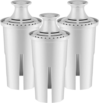 Replacement for Brita Water Filter Pitchers Dispensers, Classic 35557, Ob03, Mavea 107007, Pitchers Grand, Lake, Capri, Wave Lasts Two Months or 40 Gallons (3 Count Pack Of)