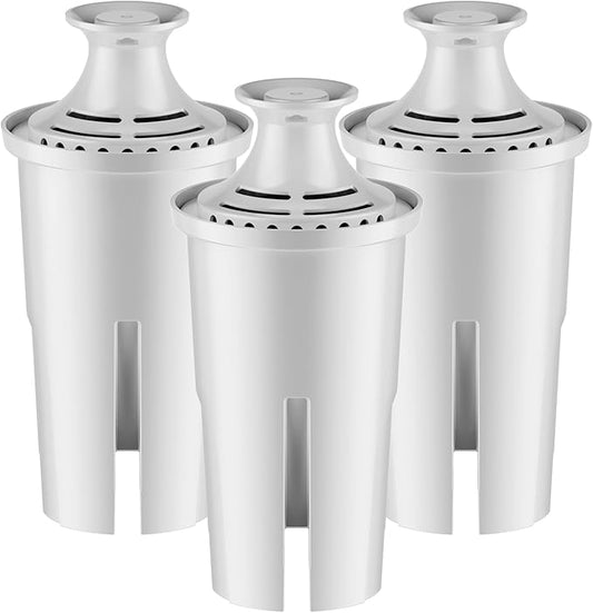 Replacement for Brita Water Filter Pitchers Dispensers, Classic 35557, Ob03, Mavea 107007, Pitchers Grand, Lake, Capri, Wave Lasts Two Months or 40 Gallons (3 Count Pack Of)