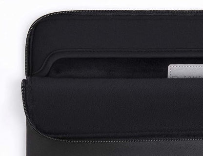 Comfyable Slim Protective Laptop Sleeve 14 Inch Snugly Compatible with MacBook Pro 14-inch M4 M3 M2 M1 Pro/Max 2024, PU Leather Bag Waterproof Cover Notebook Computer Case for Mac, Black