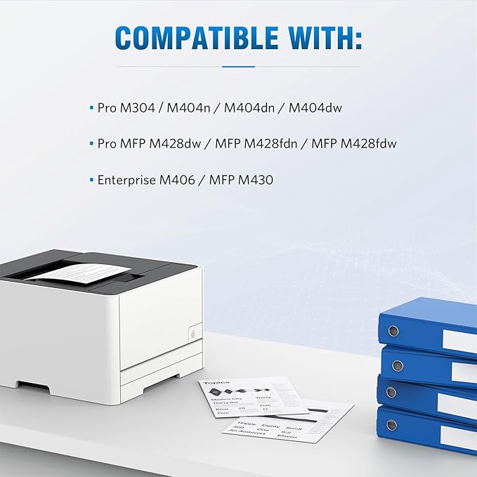 58A Toner Cartridge Black (with chip) Compatible Replacement for HP 58A CF258A 58X CF258X Work with HP Laserjet MFP M428fdw M428fdn M428dw Pro M404n M404dn M404dw M404 M428 Toner Printer (4-Pack)