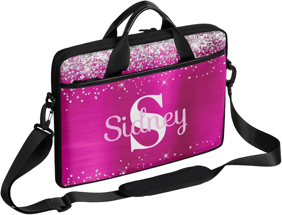 Custom-Laptop-Bag 15 Inch with Name Photo Personalized-Computer-Shoulder-Case Briefcases for Women Men Business
