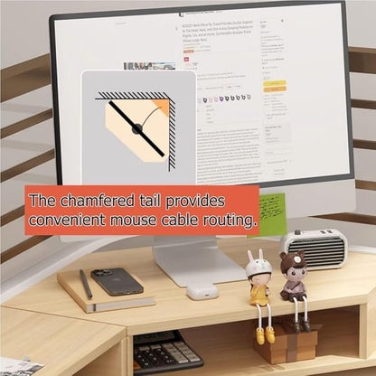 Laptop Stand for Desktop Computer, Corner Monitor Stand for Desk, Office Desk Accessories and Organizer, Multifunctional Space-Saving Corner Desk Shelf(Black)