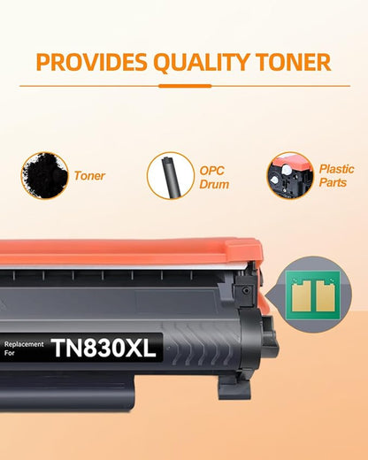 TN830XL Toner Cartridge Replacement for Brother TN830XL TN830 XL Toner TN-830XL Work for Brother DCP-L2640DW HL-L2460DW MFC-L2820DW HL-L2405W HL-L2480DW HL-L2400D (1 Black)