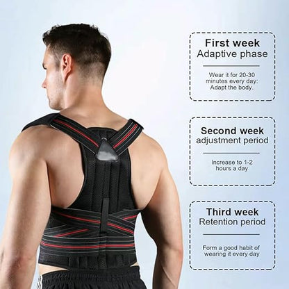 Posture Corrector for Women and men, Adjustable Back Brace Posture Corrector For Back Pain Relief - Scoliosis, Hunchback, Spine Corrector X-Large(waistline 37.4in-41.3in)