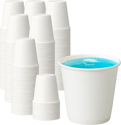 3 oz Disposable Paper Cups, Mouthwash Cups, Small Coffee Cups for Bathroom Rinsing, Mini Water Drinking Cups for Espresso, Samples, 200 Pack