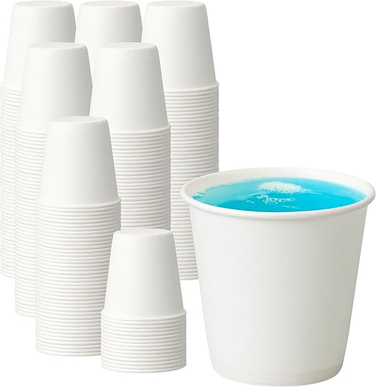 3 oz Disposable Paper Cups, Mouthwash Cups, Small Coffee Cups for Bathroom Rinsing, Mini Water Drinking Cups for Espresso, Samples, 200 Pack