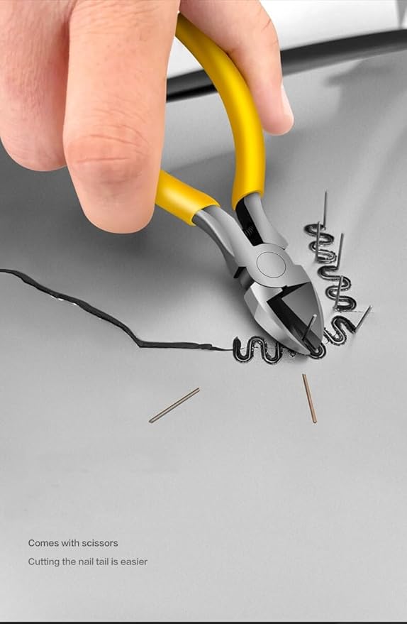 200W Plastic Welder, 2000PCS Staples 10PCS Sandpaper, Plastic welding Kit, Plier Custom Carry Case, Plastic Repair Car Bumper Repair Simplicity Of Use