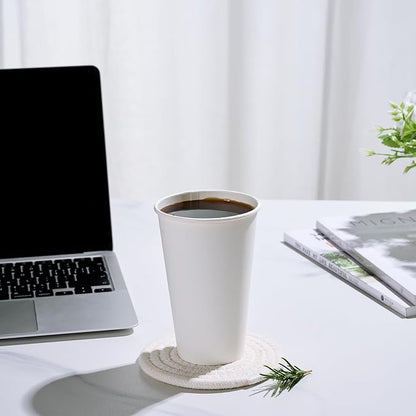 LITOPAK 1000 pack 16 oz Disposable Paper Coffee Cup, Hot Paper Coffee Cups, 16 oz White Paper Cups for Offices, Schools, Shops, Restaurants