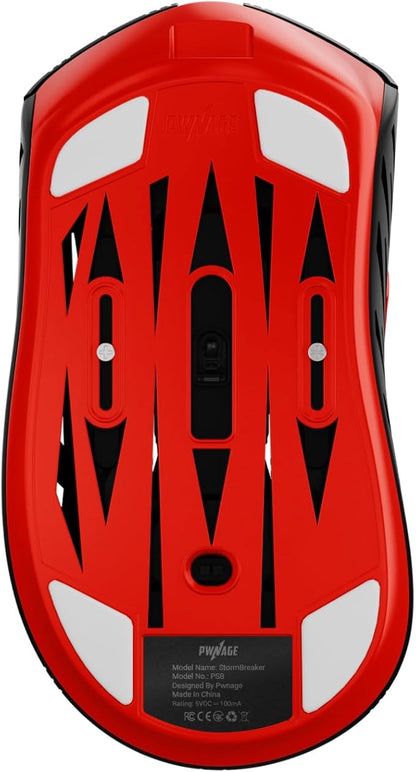 PWNAGE Stormbreaker v3 Wireless Magnesium Gaming Mouse 8kHz - 50grams Ultralight Esports Pro Gamer Flawless Professional PAW3950 Xero Optical Sensor 36,000 DPI - 100% PTFE Skates Ergo -Bloodline