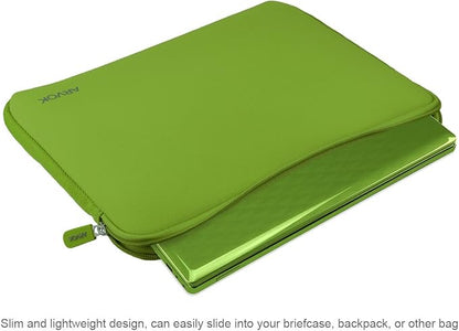 Arvok 13 13.3 14 Inch Laptop Sleeve Case for MacBook Pro/MacBook Air 13-14 inch, Water-Resistant Notebook Chromebook Computer Pouch, Carrying Bag Cover for HP/Dell/Lenovo/Asus/Acer, Bamboo Green