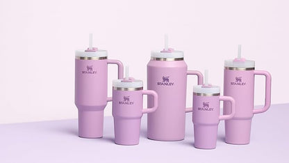 STANLEY Quencher H2.0 Tumbler with Handle and Straw 14 oz | Flowstate 3-Position Lid | Cup Holder Compatible for Travel | Insulated Stainless Steel Cup | BPA-Free | Lilac