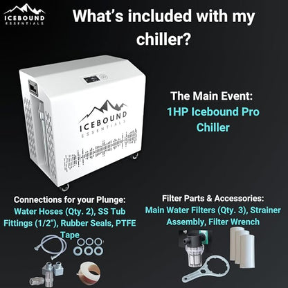Cold Plunge Tub with 1HP Water Chiller - 135 Gallon Inflatable Ice Bath - WiFi - Dual Filtration - Ozone/UV
