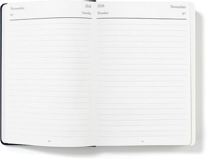 Wykeham's Executive 2026 Daily Journal Planner – US Public Holidays & Format – Customization Available (Personalized Royal Blue, 8.5"×5.5")