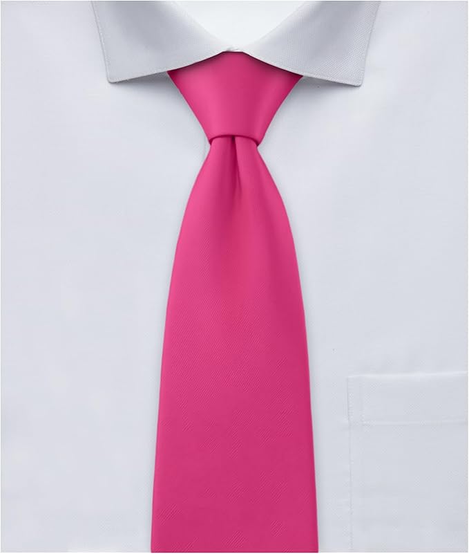 Jacob Alexander Solid Color Mens Tie - Soft-lined Necktie - Timeless Formal Look for Weddings and Business - (Regular Size)