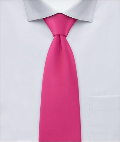 Jacob Alexander Solid Color Mens Tie - Soft-lined Necktie - Timeless Formal Look for Weddings and Business - (Regular Size)