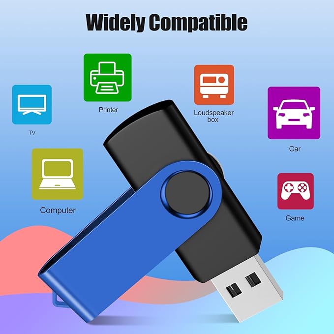 EASTBULL 16GB USB Flash Drive Bulk Thumb Drives 20 Pack with Lanyards USB 2.0 Memory Sticks Zip Drive Pen Drive for Storage and Backup Blue 20PCS 16GB