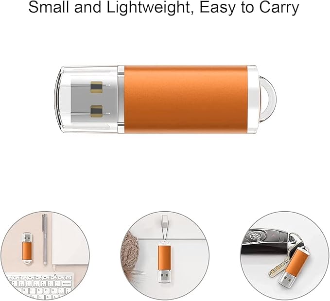 K&ZZ 5 Pack 128GB Flash Drive USB 2.0 Memory Stick Thumb Drive 128 GB USB Flash Drives Jump Drive Bulk USB Drive, Multicolored