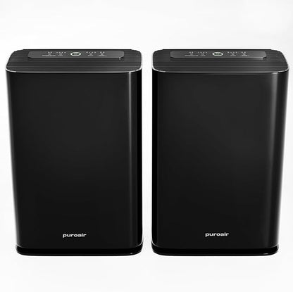 PuroAir 400 HEPA Air Purifiers for Home Large Rooms - Covers 2,000 Sq Ft - Filters Up To 99.9% of Pollutants, Smoke, Pollen, Dust, and VOCs - Quiet HEPA Air Filter - Air Purifiers for Bedroom (2 Pack)