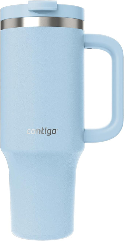Contigo Streeterville 40oz Tumbler, Stainless Steel Vacuum Insulated, Leak-Proof, Cold for 29 Hours, Glacier