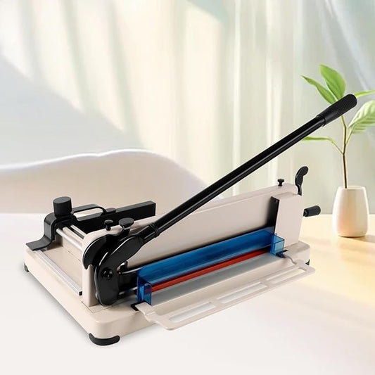 17" Guillotine Paper Cutter Heavy Duty, A3 Paper Trimmer, 500 Sheet Capacity, Solid Steel Industrial Paper Cutter, for Cardstock,Cardboard,Vinyl,Crafts & Photos (A3)