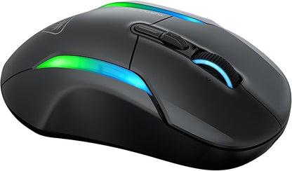 Turtle Beach Kone II Air – Wireless Ergonomic RGB Gaming Mouse, 350-Hr Battery, 26K DPI Optical Sensor, 100M Click Optical Switches, 21 Customizable Inputs, 4D Free-Spin Scroll Wheel – Ash Black