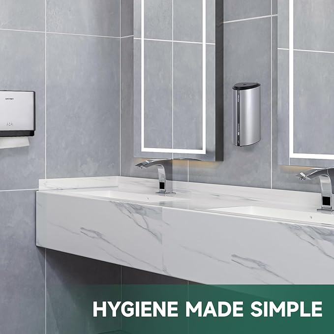 29fl.oz/850ml Commercial Automatic Liquid Soap Dispenser Wall-Mounted Large Capacity Model 1209 Silver
