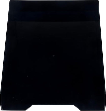 JAM PAPER Stackable Paper Trays - Black - Desktop Document, Letter, & File Organizer Tray - Sold Individually