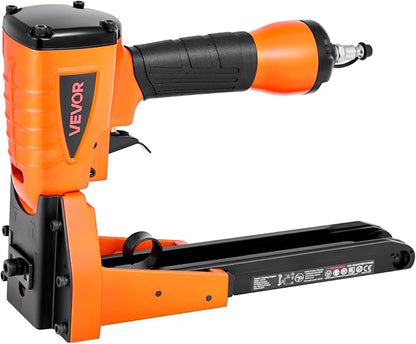 VEVOR Pneumatic Carton Closing Stapler, 13 Gauge Pneumatic Cardboard Staple Gun for 1-3/8 inch Crown 5/8" & 3/4" Length, Depth-Adjustable 70-120 PSI Air Staple Gun for Boxes Carton Closing, Packaging