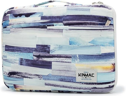 Kinmac 360° Protective Laptop Sleeve Case with Pockets, Color Stripe Pattern, Padded Cover with Handle (15.6 inch-16 inch)