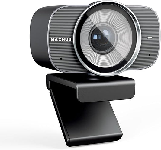 MAXHUB 4K USB Video Conference Camera - 120° Wide Angle, Auto Framing Webcam for Mac PC Meetings, 1/2.3" CMOS Sensor Noise Reduction, USB Type-C Connect Laptop PC, Certified for Microsoft Teams