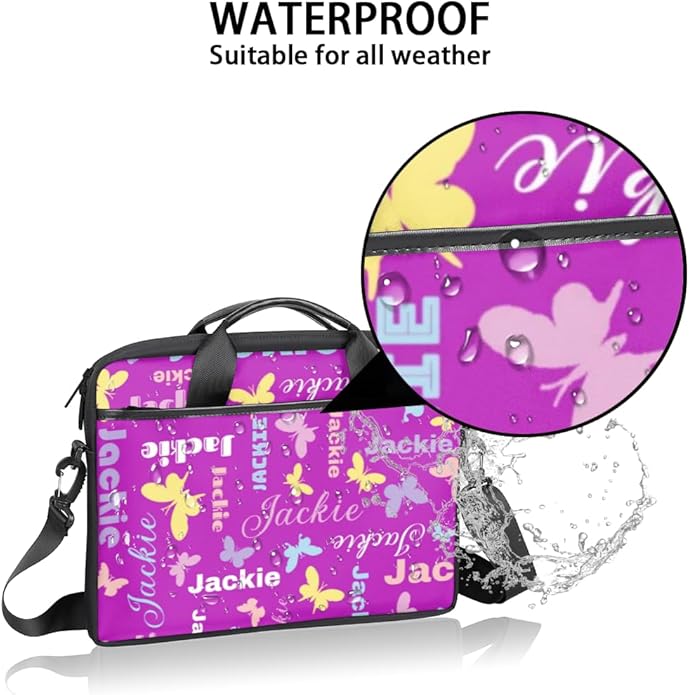 Custom-Laptop-Bag 15 Inch with Name Photo Personalized-Computer-Shoulder-Case Briefcases for Women Men Business