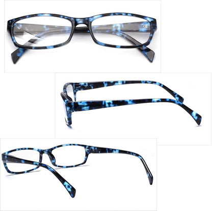 Henotin 5-Pack Reading Glasses Blue Light Blocking Anti Eyestrain Computer Reading Glasses for Women and Men Readers (5 Pack blue, 0.50)