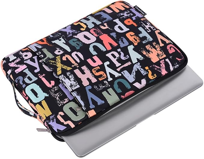 Laptop Sleeve 14 Inch,Waterproof Protective Notebook Case Briefcase Carrying Bag Compatible with MacBook,Acer,Asus, Dell,Lenovo,Microsoft,HP Laptop Cover (Letters, 12 inch)