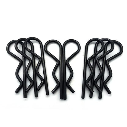 6 Pcs Heavy Duty Hitch Pins Clip R Clips Spring Retaining Wire Hair Pins Cotter Pin Strong Spring Tension Large R Clip Carter Pin Large for Trailer Tractors Mower Cart Truck Black zinc M4*90mm