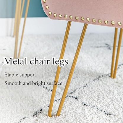 Square Vanity Stool with Storage, Modern Vanity Chairs with Furry Padded Seat, Stylish Foot Stool for Living Room, Makeup Stool for Bedroom
