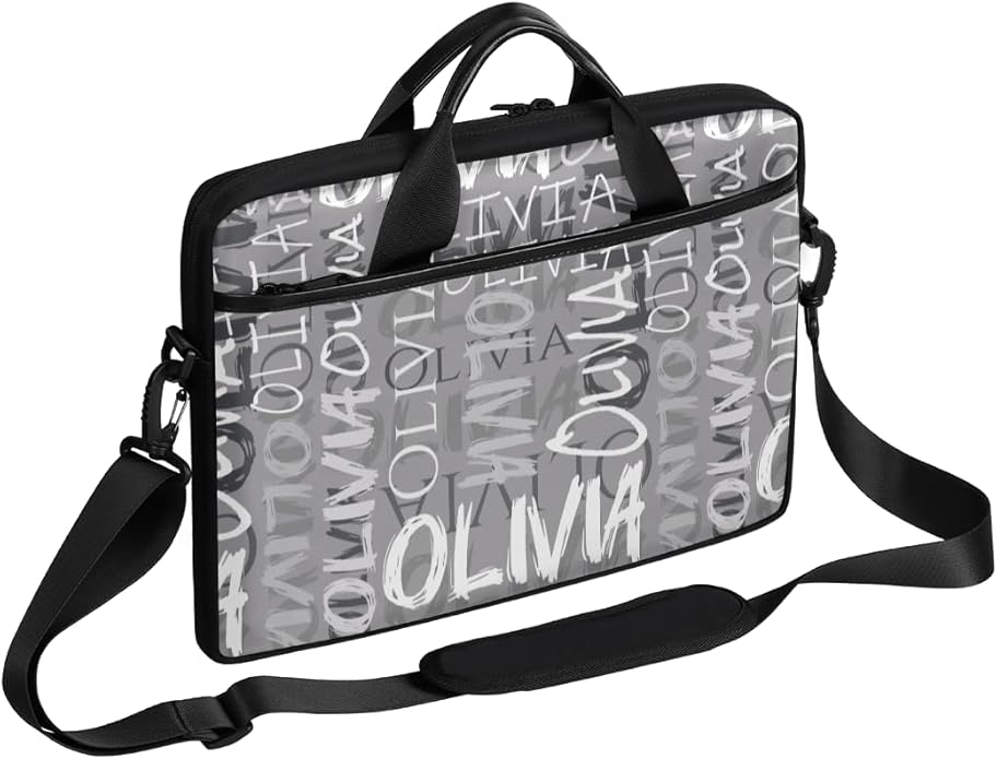 Custom-Laptop-Bag 15 Inch with Name Photo Personalized-Computer-Shoulder-Case Briefcases for Women Men Business