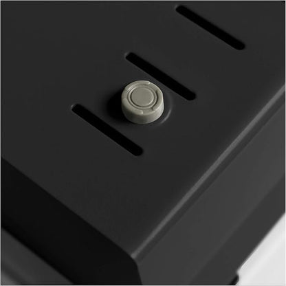 Acrimet 5 X 8 Card File Holder Organizer Box Metal Base Heavy Duty (AZ Index Cards and Divider Included) (Black Color with Clear Crystal Plastic Lid Cover)