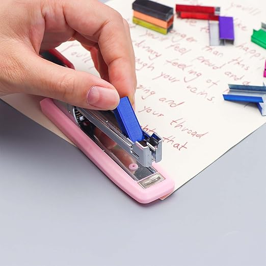 NatSumeBasics 8000 Colored Staples, Colorful #10 Staple for Mini Stapler Refill,Tiny Staples Smaller Than Standard Staple (8000)