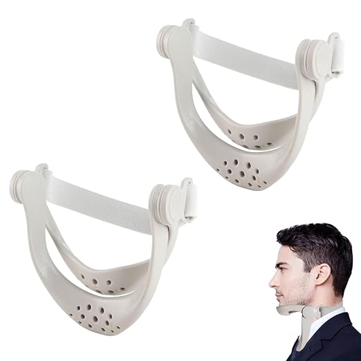 Agatige 2PCS Neck Brace for Posture, 360 Degree Adjustable Neck Support Posture Spine Corrector Neck Brace Cervical Traction Device for Pain Pressure Relieve (2PCS)