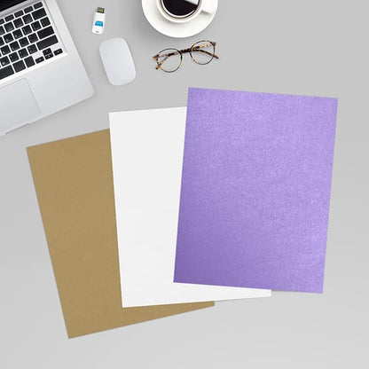 LUXPaper 8.5" x 11" Paper | Letter Size | Amethyst Metallic | 80lb. Text | 50 Qty