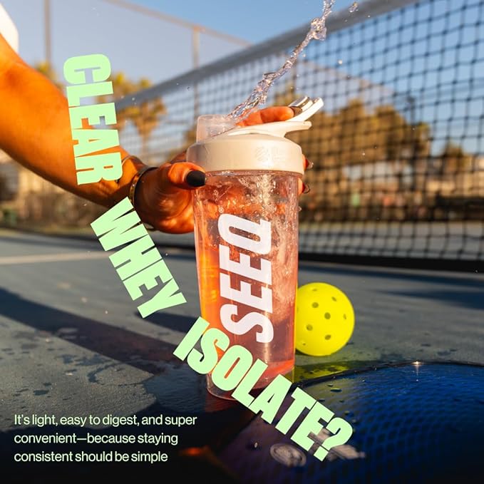 SEEQ Clear Whey Isolate Protein Powder, Watermelon Wave, 22 Servings, 22g Protein Per Serving, Sugar-Free, Keto-Friendly, Soy-Free Clear Protein Powder, Juice-Like Protein